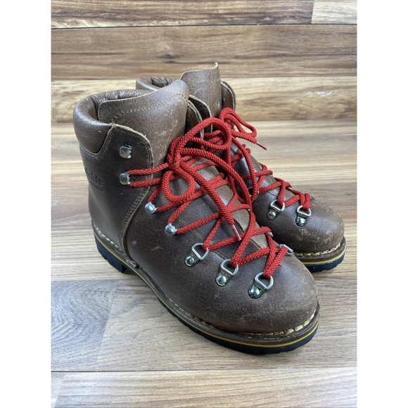 Raichle Swiss All-Leather Hiking Mountaineering Boots Vintage Men's‎ Size 8 M - Picture 1 of 16